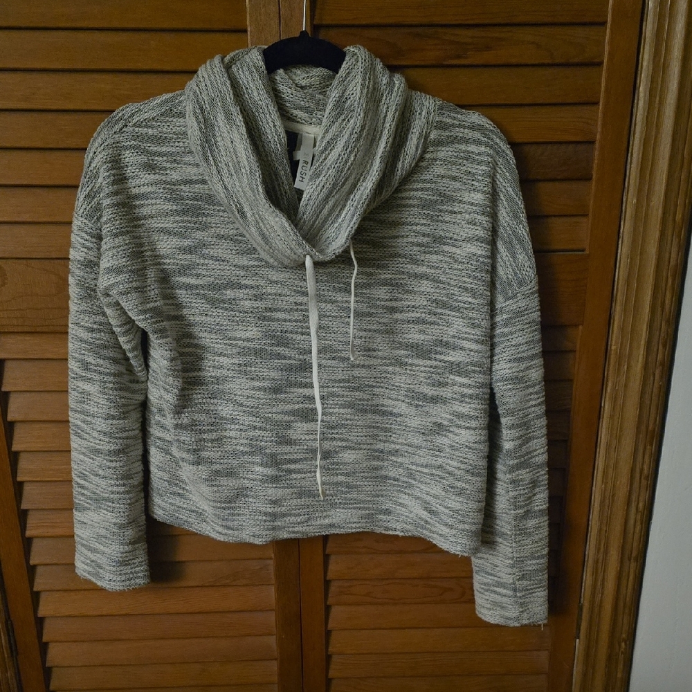 Elegant Heathered Cowl Neck Sweater